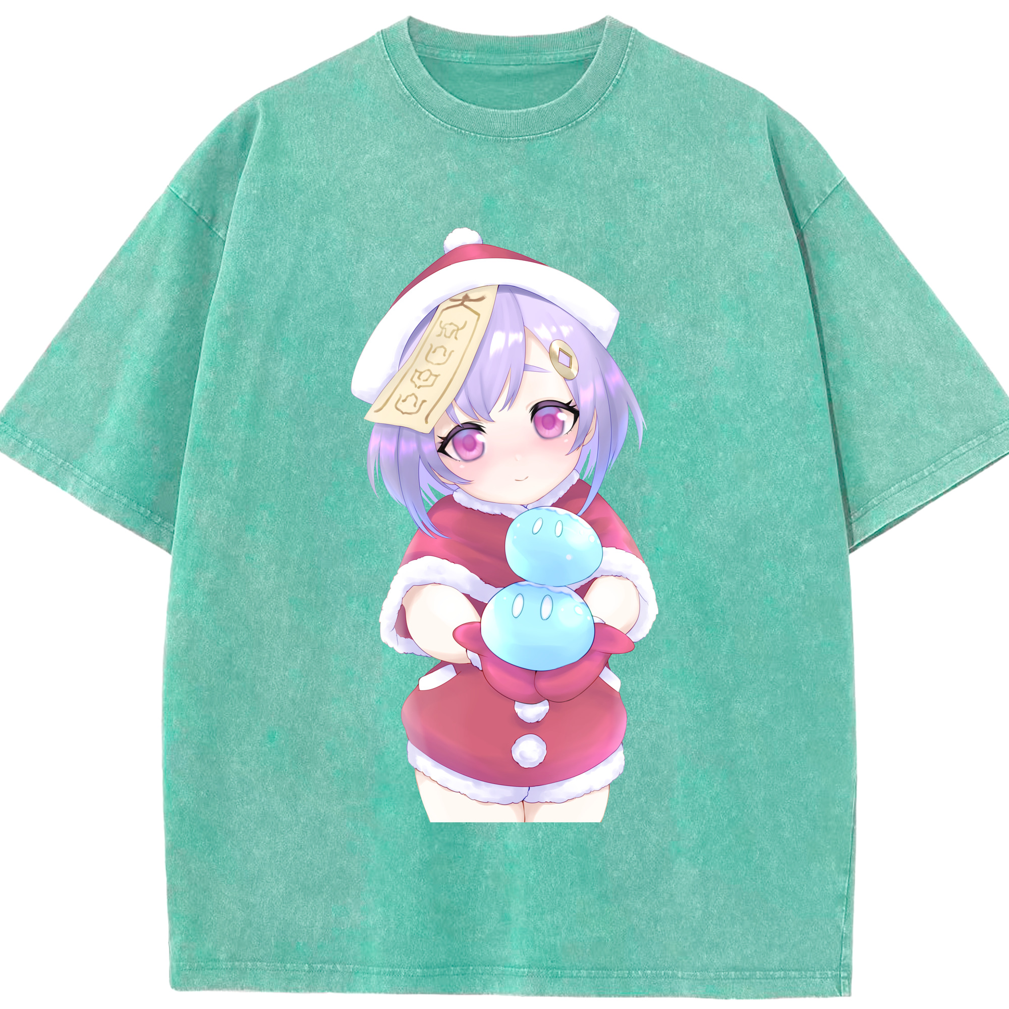げんし神 七七 なな  genshin Nana 綿100% ヴィンテージ風 半袖Tシャツ（フロントプリント）